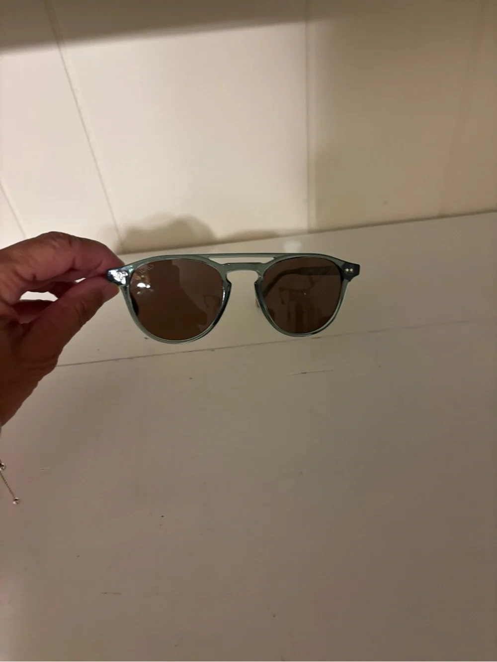 WMP Clear Green Frame Women’s Eyewear with Tortoise Arms